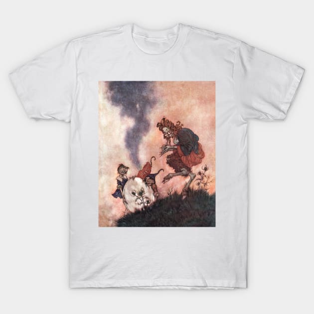 The Wicked Hobgoblin by Edmund Dulac T-Shirt by vintage-art
